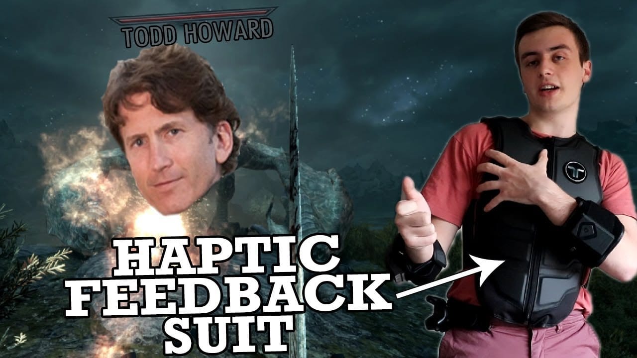 Experiencing Skyrim with a Haptic Feedback Suit (bHaptics review)