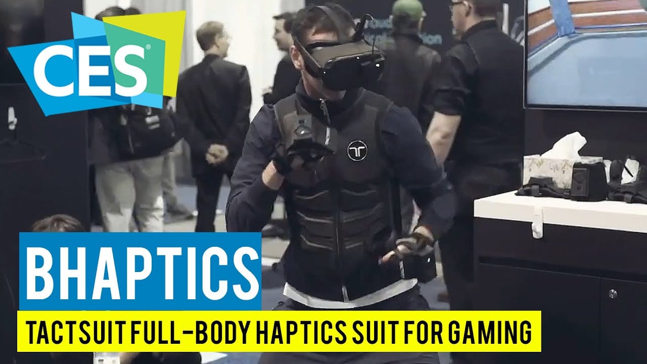 Tactsuit Full-Body Haptics Suit for Gaming, Music, and VR! BHaptics at CES 2020!